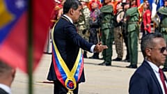 Nicolás Maduro durante la investidura.