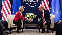 Ursula von der Leyen hat Donald Trump während seiner ersten Amtszeit als Präsidentin nur kurz getroffen.