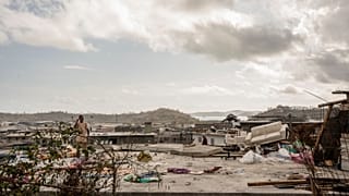 Le bidonville de Kaweni, à la périphérie de Mamoudzou, après le passage du cyclone Chido, le 19 décembre 2024.
