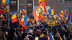 Demonstrierende in Bukarest 