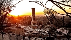 Leégett ház Palisades-ban - Los Angeles, 2024. január 12.