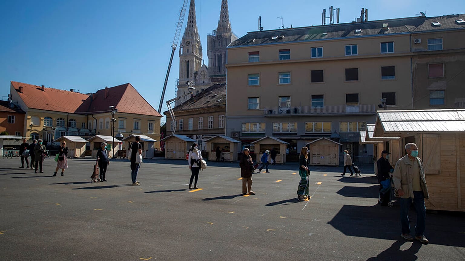Rynek w Zagrzebiu podczas pandemii