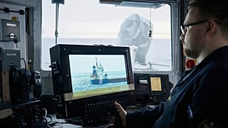 Эстонский военный корабль в Балтийском море в рамках патрулирования НАТО, 9 января 2025 года