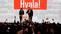 Zoran Milanović z żoną w niedzielę, 12.01.2025 r. 