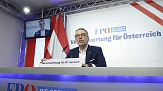 Herbert Kickl, a választásokon győztes osztrák Szabadságpárt (FPÖ) vezetője