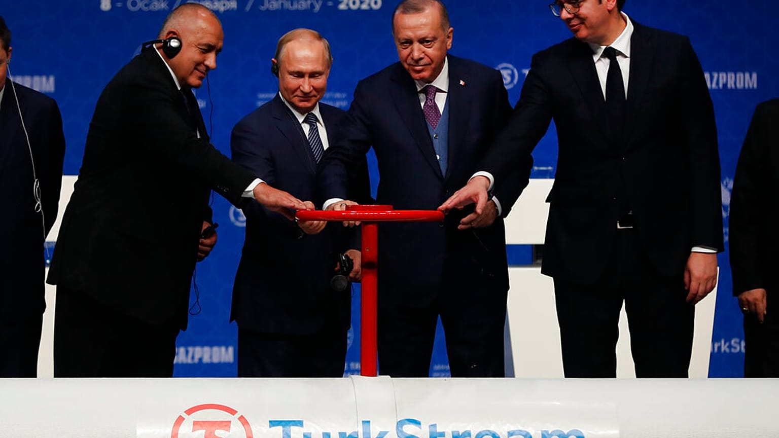 Cumhurbaşkanı Recep Tayyip Erdoğan ve Rusya Devlet Başkanı Vladimir Putin 8 Ocak 2020'de TürkAkım boru hattının açılışını yapmıştı.