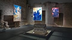 Zeyrek Çinili Hamam sergi salonu.