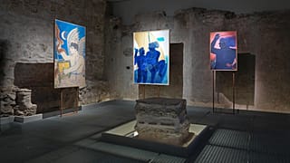 Zeyrek Çinili Hamam sergi salonu.