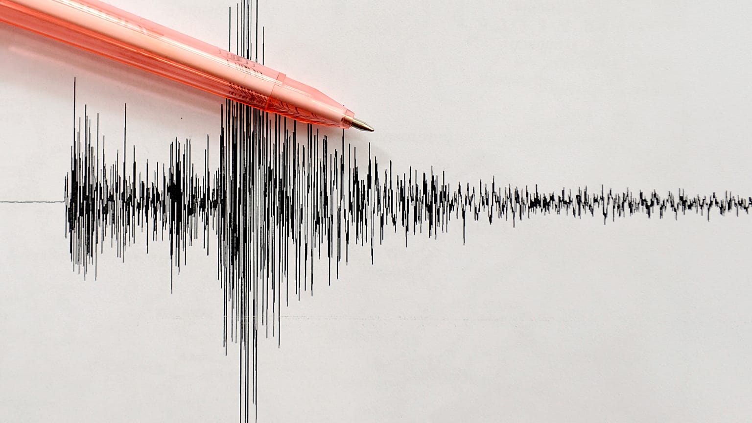 Il grafico sismometrico di un terremoto