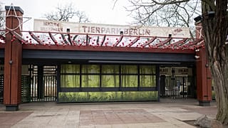 A berlini vadaspark bejárata
