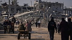 Palästinenser in Chan Junis im zentralen Gazastreifen am Samstag, 14. Dezember 2024.