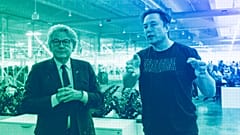 Former EU Commissioner for the Internal Market Thierry Breton and X owner Elon Musk.