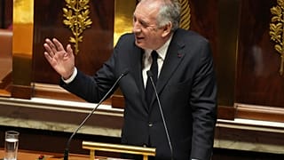 French Prime Minister Francois Bayrou delivers his general policy speech, Tuesday, Jan. 14, 2025 at the National Assembly in Paris