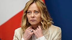 La primera ministra italiana, Giorgia Meloni, ofrece una conferencia de prensa de fin de año en Roma, el jueves 9 de enero de 2025. (Foto AP/Alessandra Tarantino)