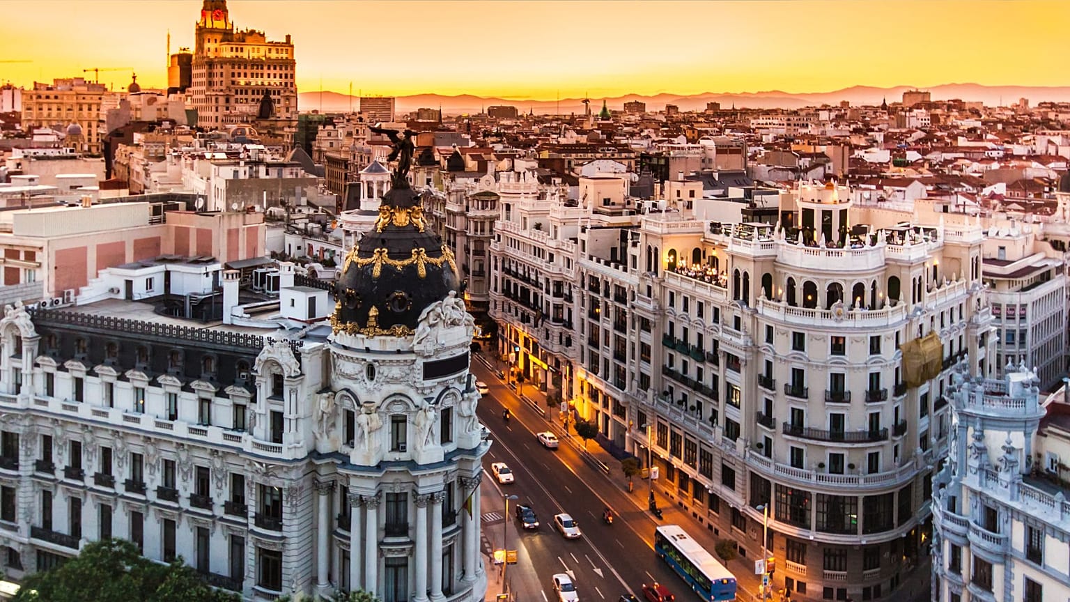 Vista aérea de Madrid, a capital de Espanha