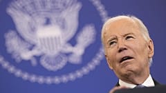 O Presidente dos EUA, Joe Biden, discursa no Departamento de Estado em Washington DC, a 13 de janeiro de 2025. 