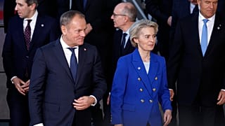 Donald Tusk i Ursula von der Leyen w Brukseli.