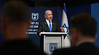 İsrail Başbakanı Binyamin Netanyahu, Kudüs'teki bir basın toplantısı sırasında açıklamalarda bulunuyor, 4 Eylül 2024