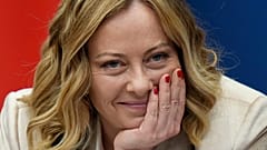La primera ministra italiana, Giorgia Meloni, ofrece la rueda de prensa de fin de año de 2024, en Roma, el jueves 9 de enero de 2025.