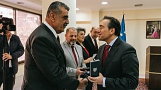 El ministro de Exteriores de España, José Manuel Albares, en Siria