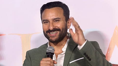 FILE: Bollywood actor Saif Ali Khan attends the trailer launch of his film Tanhaji in Mumbai, India, Nov. 19, 2019.