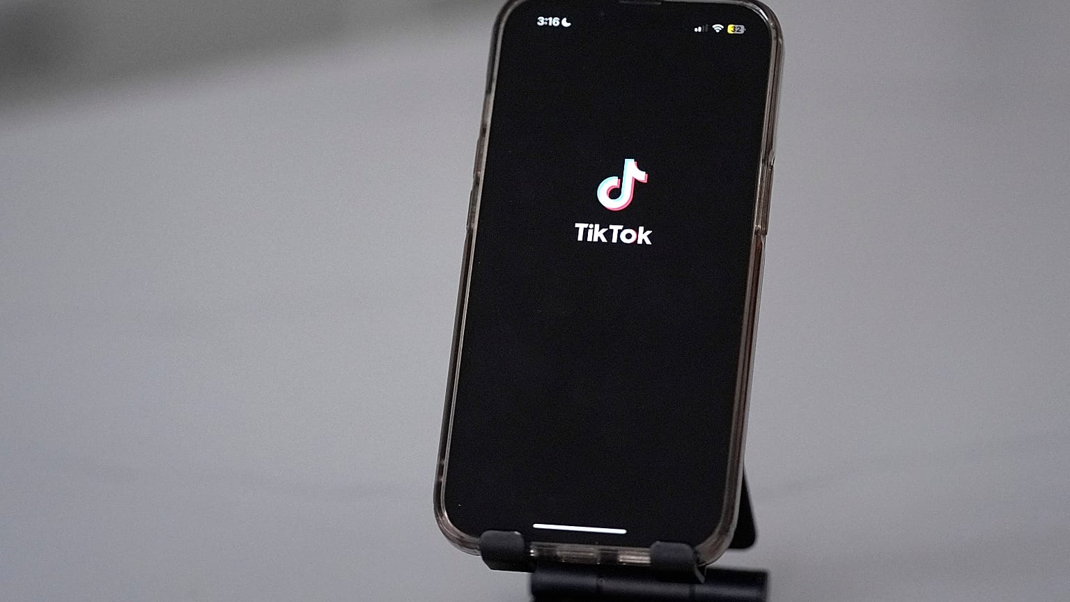 A phone loading the TikTok app is displayed Friday, January 17, 2025, in Minneapolis.