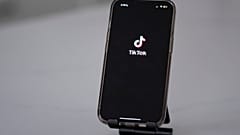 A phone loading the TikTok app is displayed Friday, January 17, 2025, in Minneapolis.