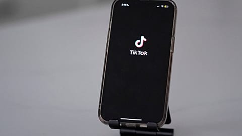 A phone loading the TikTok app is displayed Friday, January 17, 2025, in Minneapolis.