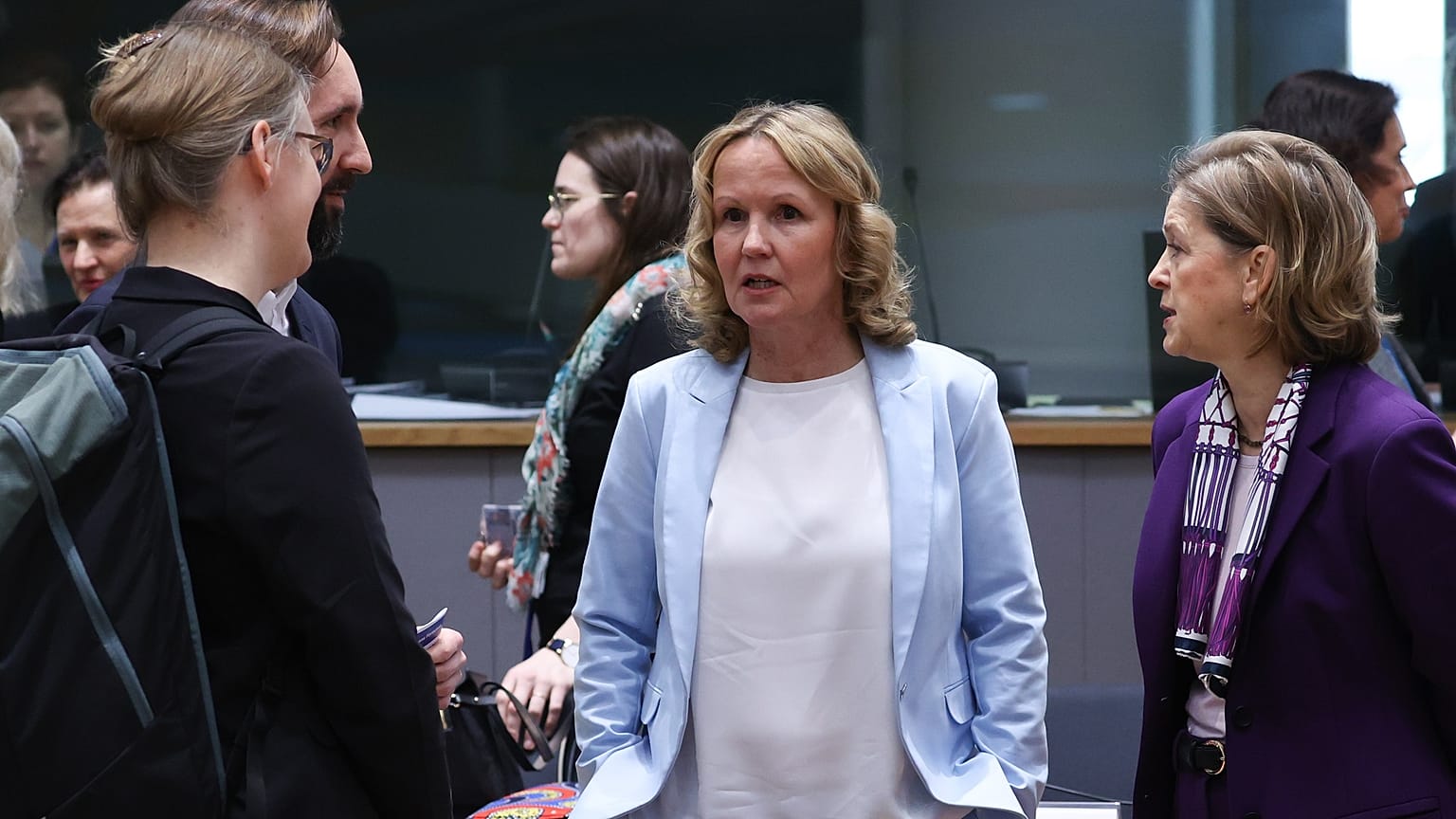 Steffi Lemke, la ministre allemande de l'Environnement et de la Protection de la nature lors d'un sommet du Conseil de l'UE en mars 2024