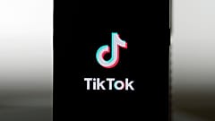 A TikTok logo is shown on a phone in San Francisco, Friday, January 17, 2025.