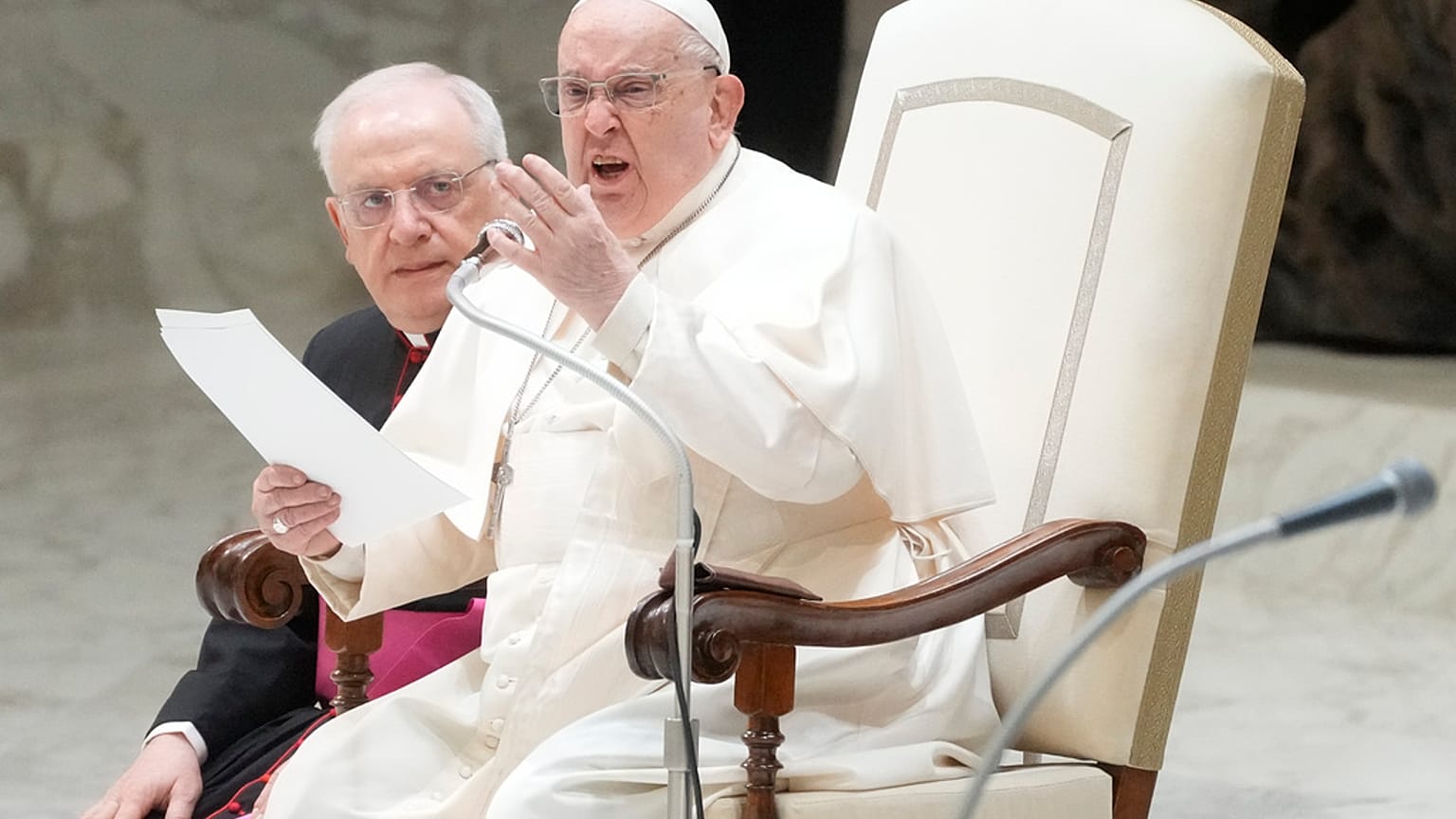 Papst Franziskus bei der Generalaudienz am 15. Januar 2025