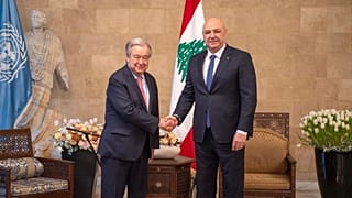 الأمين العام للأمم المتحدة أنطونيو غوتيريش يلتقي الرئيس اللبناني الجديد جوزيف عون