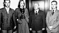 Almanya'nın Nürnberg kentinde Bavyera tarzı kostümlü Unity Mitford ve sağdan ikinci sıradaki Julius Streicher, 6 Haziran 1938.