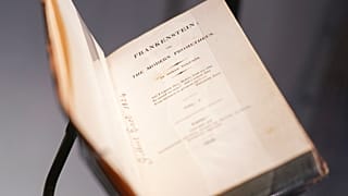 Mary Shelley'nin Frankenstein adlı eserinin ilk baskısı, Christie's'de Klasik Hafta kapsamında 250.000-350.000 sterlin tahmini fiyatla açık artırmaya çıktı, 29 Kasım 2024.