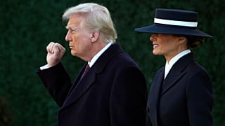 Donald Trump amerikai elnök a feleségével, Melania Trumppal
