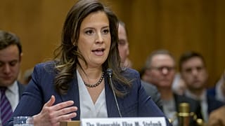 Elise Stefanik, az USA reménybeli ENSZ-nagykövete szenátusi meghallgatásán 2025. január 21-én