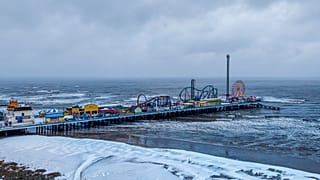 Eisiges Wetter in den USA: Strände werden zu Winterlandschaften