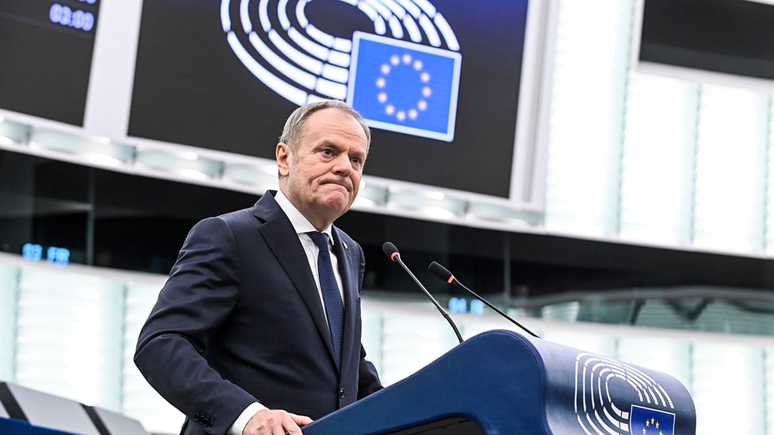 Donald Tusk az EP-ben - Strasbourg, 2025. január 22.