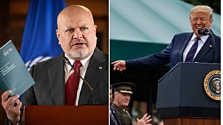 Karim Han ICC főügyész és Donald Trump amerikai elnök