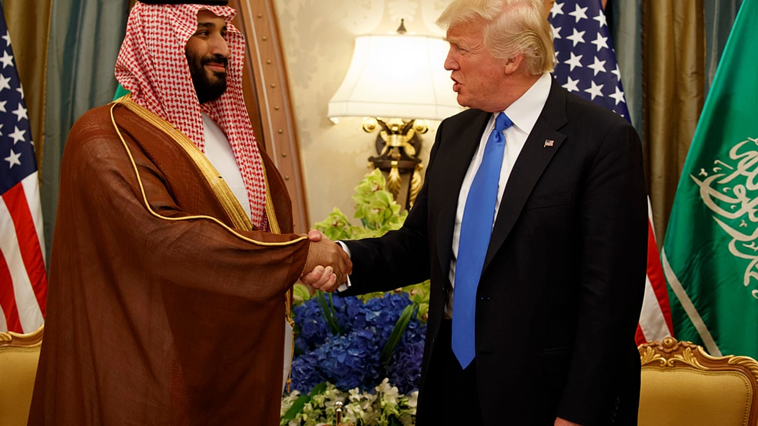 Mohammed bin Szalmán szaúdi koronaherceg és Donald Trump amerikai elnök