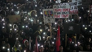 Tüntetés Belgrádban