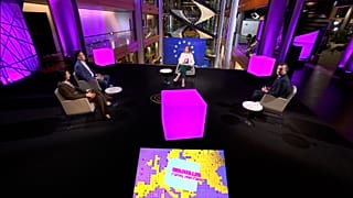 Méabh Mc Mahon with MEPs Abir Al-Sahlani, Virginijus Sinkevičius and Mika Aaltola in Strasbourg.