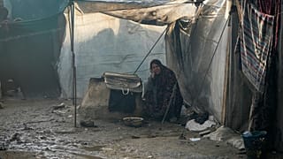 Obóz dla przesiedlonych Palestyńczyków dla w w Deir al-Balah