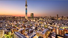 Japonya'nın başkenti Tokyo'nun havadan görünümü
