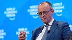 Der deutsche Oppositionsführer und Vorsitzende der Christlich-Demokratischen Union, Friedrich Merz, nimmt am Dienstag an der Jahrestagung des Weltwirtschaftsforums in Davos, Schweiz, teil.