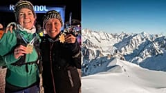 Absolvierung des Wintertrailings Trails des Gets Hiver