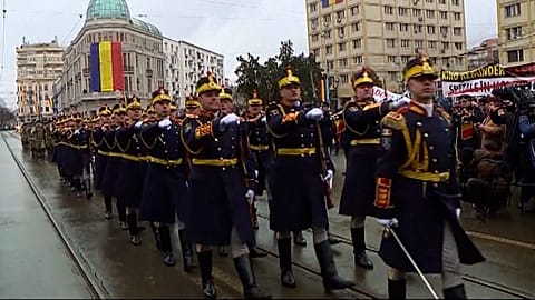 Défilé militaire à l'occasion de la célébration de l'unification en Roumanie, le 24.01.2025