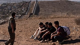 Una imagen de la frontera entre Estados Unidos y México