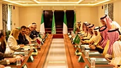 Giorgia Meloni, a rencontré le prince héritier et premier ministre du Royaume d'Arabie saoudite, S.A.R. Mohammad bin Salman Al Saud. 