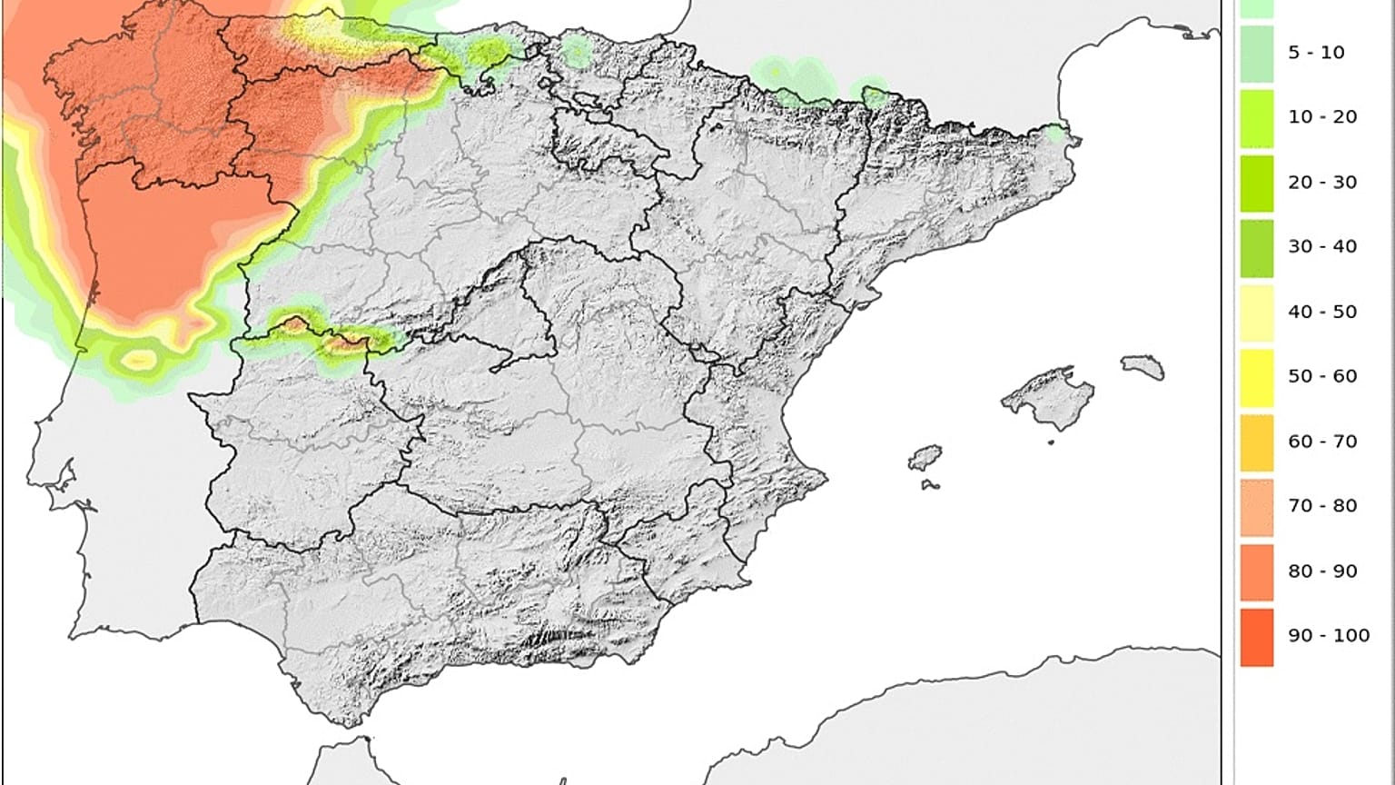 Tempestade Hermínia atinge norte de Espanha e Portugal